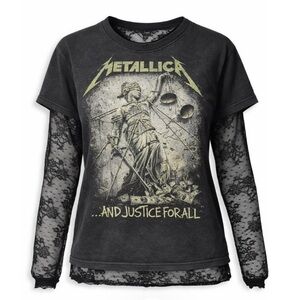 Maje black shirt lace shirt small‎ layering undershirt